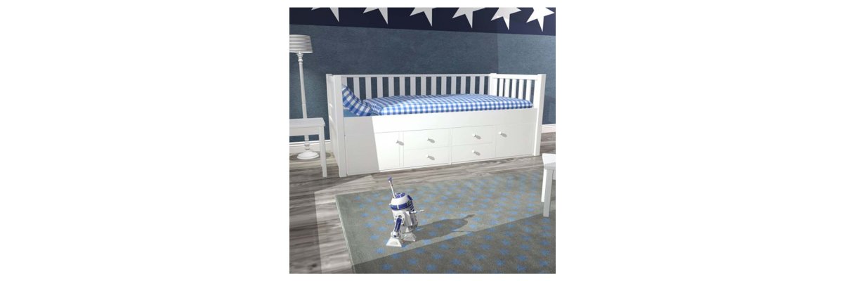 New: Captain\'s bed ROOMSTAR in scandinavian Design - New: Captain\'s bed ROOMSTAR in scandinavian Design