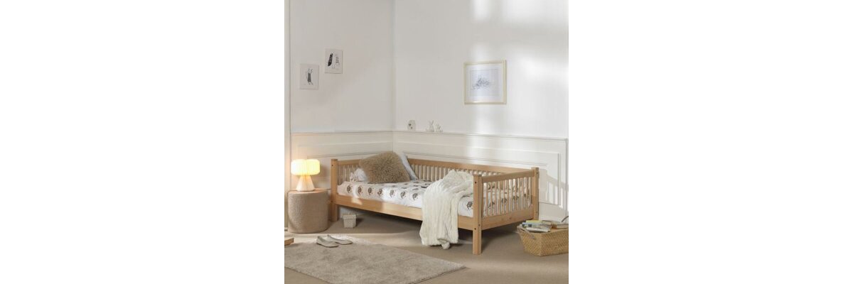 Tagesbett Massivholz Buche natur 90x200cm - 