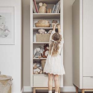 Bücherregal Standregal SYDNEY weiss oder champagner