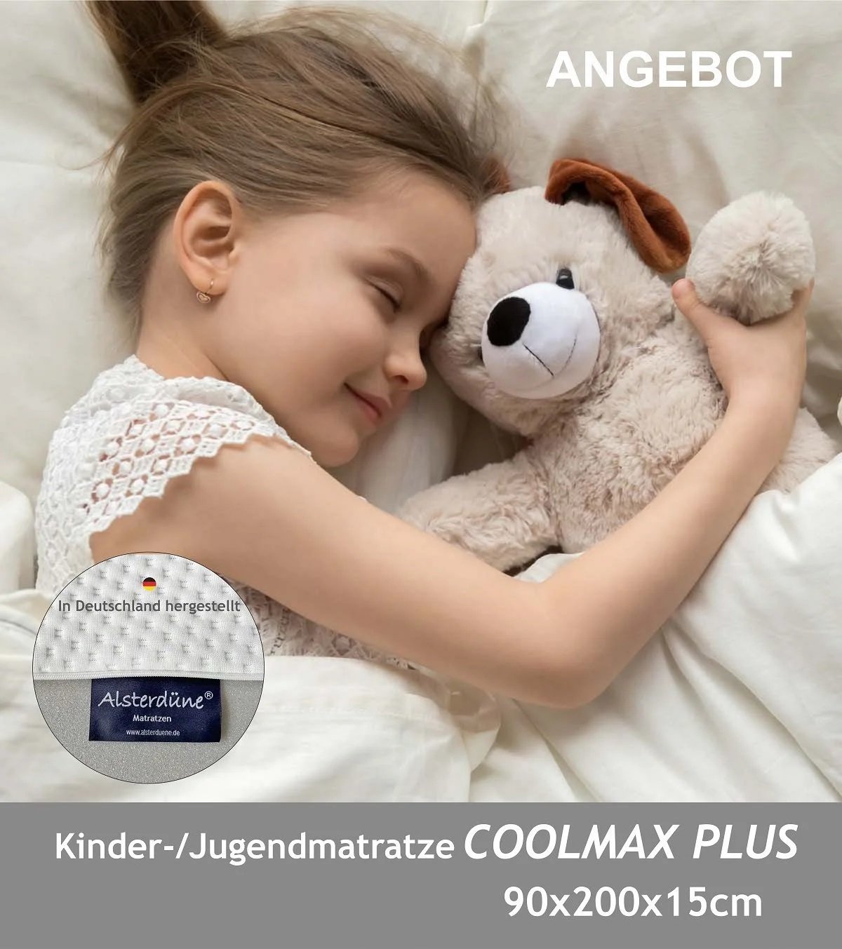 Jugendmatratze Coolmax made in germany 90x200cm