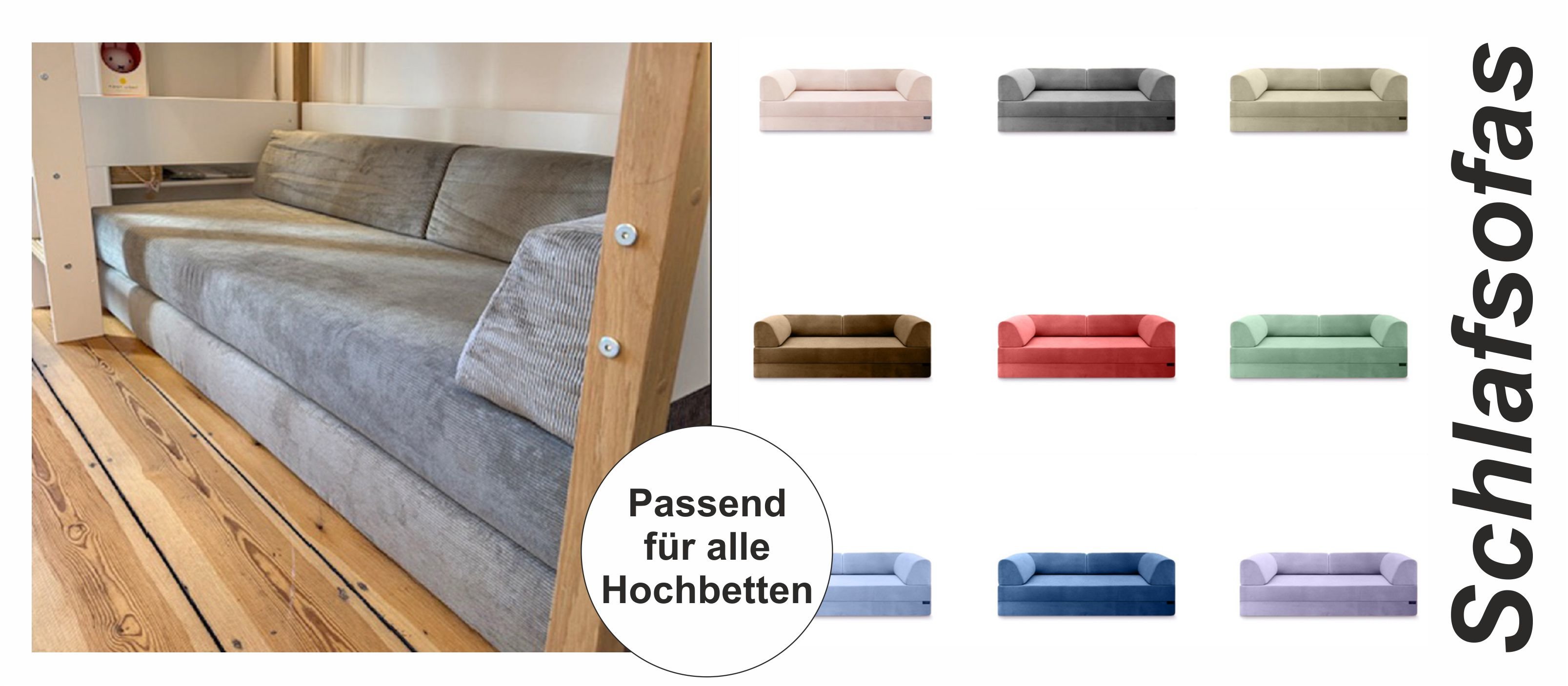 Schlafsofas speziell für Hochbetten