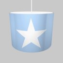 Lampenschirm ROOMSTAR hellblau mit Stern weiss, Diameter...