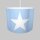 Lampenschirm ROOMSTAR hellblau mit Stern weiss, Diameter 35cm