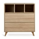 Wickelkommode QUAX LOFT, Farbe Honey Ash, 2 Schubladen +...