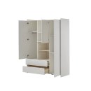 Kompakter Kleiderschrank 3-türig KIDDY, Weiss/Natur, Breite: 138cm