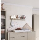 Wandregal Wandgarderobe SYDNEY, 5 Haken, Weiss oder...