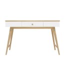 Schreibtisch BOPITA PARIS, Weiss/Eiche, 122x60cm