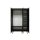 Schmaler Kleiderschrank FLORIS für kleine Räume, 3-türig, schwarz, Breite 120cm