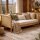 Rattan Sofabett 90x200cm, Eiche/Rattan