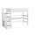 Lifetime Hochbett mit seitlicher Treppe und Deluxe Lattenrost weiß, Höhe 177cm