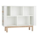 Bücherregal SYDNEY, Champagner oder Weiss, Holz natur, BxH: 120x90cm, Tiefe 40cm