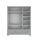 Kleiderschrank FINCA 3-türig und 2 Schubladen, weiß oder grau, Breite 150cm