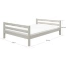 FLEXA CLASSIC Basisbett 140x200cm, weiss oder grau lasiert