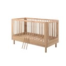 Babybett Gitterbett FORREST, Eiche Massivholz natur, 140x70cm