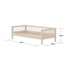 FLEXA CLASSIC Tagesbett RAW  90x200cm, Massivholz, Natur...