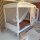 LIFETIME Himmelbett 120 x 200cm, Weiß oder White Wash, Massivholz