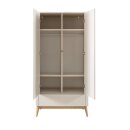 Kleiderschrank 2-türig ROOM:IN, Champagner/Natur, Höhe: 200cm, Breite: 100cm