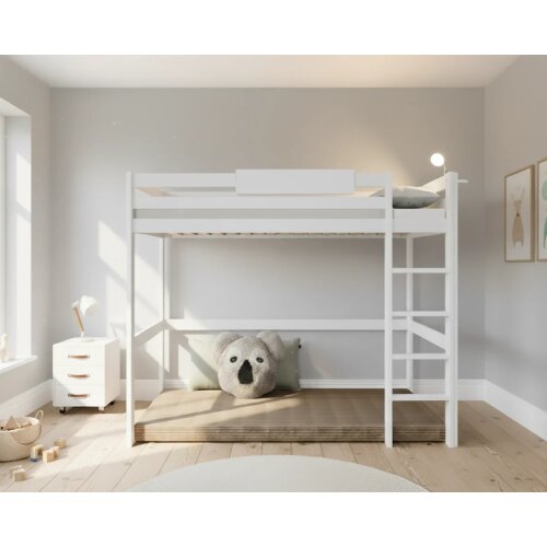 LIFETIME® Hochbett Elements, weiss, Höhe 177cm, Massivholz