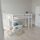 LIFETIME® Hochbett Elements, weiss, Höhe 128cm, Massivholz