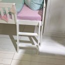 Mid-height loft bed CHALET, white, solid wood, 115 cm high, 90x200cm