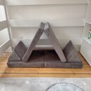Multifunktionales Spiel- und Schlafsofa, 140x60cm, Cordbezug, 2 Farben