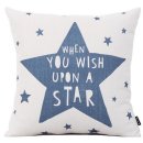 Kissenhülle STAR, 45x45cm, Motiv: Wish to be a Star