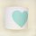 Lampenschirm MINT HEART gepunktet Herz mint Ø 35cm