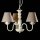 DANNENFELSER chandelier, 5-arm, antic-white, basketwork
