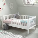 Juniorbett Babybett 70x140, weiss aus Massivholz