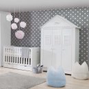 3-türiger Kinderzimmer Kleiderschrank LA MER®, weiß, Breite: 145cm