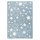 XL Kinderteppich STAR, 160x230cm, hellblau Sterne weiss