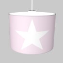 Lampenschirm ROOMSTAR Pastell-Rosa mit Stern weiss,...