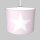 Hängelampe  ROOMSTAR Pastell-Rosa mit Stern weiss, Diameter 35cm