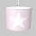 Lampenschirm ROOMSTAR Pastell-Rosa mit Stern weiss, Diameter 35cm
