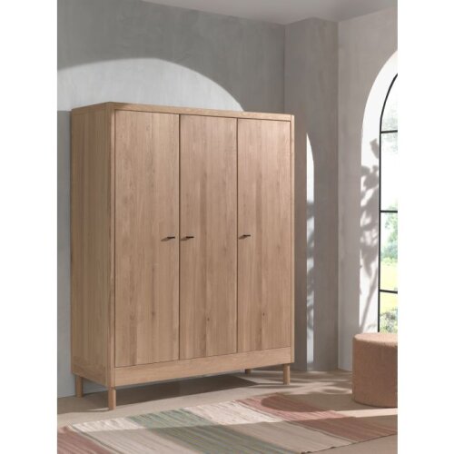 Kleiderschrank Eiche massiv 3-türig