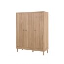 Kleiderschrank 3-türig FORREST, massive Eiche,...