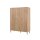 Kleiderschrank 3-türig FORREST, massive Eiche, Breite 146cm