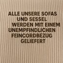 Chilliges Jugendsofa, 180x85cm, Schlaffunktion, Cordstoff, Kaltschaum