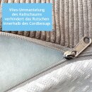 Chilliges Jugendsofa, 180x85cm, Schlaffunktion, Cordstoff, Kaltschaum