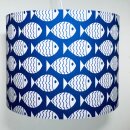 Maritimer Lampenschirm FISCH, blau, Motiv FISCH,...