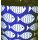Maritimer Lampenschirm FISCH, blau, Motiv FISCH, Diameter: 35cm