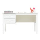 Eleganter Schreibtisch CHARLOTTE, weiss, 2 Schubladen, Breite: 130cm