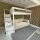 Lifetime hohes Hochbett BREEZE 120x200cm, Höhe 177cm, weiss, mit Stauraumtreppe
