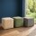 Hocker gepolstert, Cordstoff, 40x40x40cm, 3 Farben