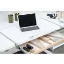 FLEXA Moby Schreibtisch-Schublade Metall weiß/natur...