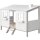 Kopie von FLEXA Classic Einzelbett mit ganzem Baumhaus Aufsatz und Leiter mattweiß/weiß