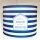 Maritimer Lampenschirm BEACH, blau-weiß gestreift, Höhe 27cm