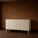 Wickelkommode Junis in Farbe Latte im Landhausstil