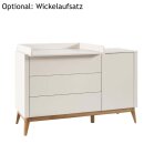 XL Wickelkommode ROOM:IN, Farbe Champagner/Naturholz, Breite 150cm