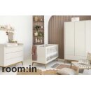 XL Wickelkommode ROOM:IN, Farbe Champagner/Naturholz, Breite 150cm